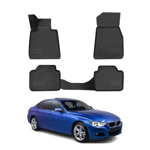OMAC Fußmattensatz BMW 1204444 - Auto-Fußmatten aus Gummi und TPE, chemikalien- und UV-beständig, perfekt für den Schutz Ihres Fahrzeugs und einfach zu reinigen.