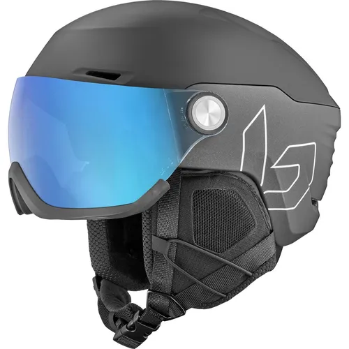 Bollé V-ryft Pure Black Coal Matte Skihelm - Herren & Unisex Skihelme mit Click-to-Fit-System für optimale Passform und einstellbarer Belüftung für maximalen Komfort auf der Piste.