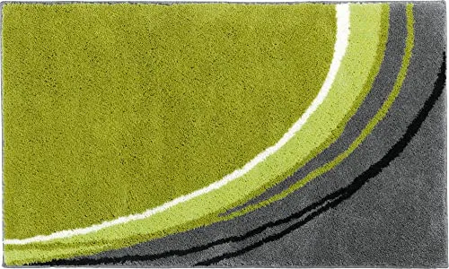 Erwin Müller Badematte Mykonos, Badteppich, Badvorleger rutschhemmend grün Größe 80x140 cm - kuscheliger Hochflor, für Fußbodenheizung geeignet (weitere Farben, Größen)