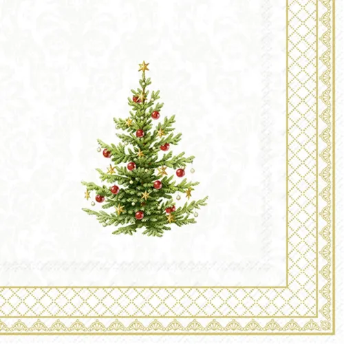 IHR Classic Christmas Tree Lunch-Servietten Servietten Papier 33x33 cm gold