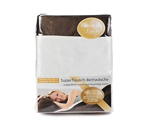 Gözze Wendebettwäsche Set - Cashmere-Feeling, 135x200 cm - Bettwäsche-Set aus kuscheliger Mikrofaser in Schoko/Wollweiß, ideal für Allergiker. Temperaturausgleichend und hautsympathisch für perfektes Schlafklima zu jeder Jahreszeit.