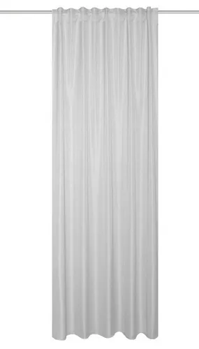 Xxxl Fertigvorhang, Grau, 140x225 cm - Gardinen – Halbtransparenter Fertigvorhang in Grau, ideal für stangen- und schienenmontage, pflegeleicht und feuchtigkeitsbeständig für ein harmonisches Raumklima.