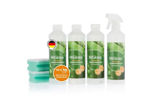 HiGloss Universal Superkonzentrat Set Allzweckreiniger - Allzweckreiniger für das ganze Haus, hochkonzentriert und geruchlos - ideal für alle Oberflächen und sogar für Wäsche und Spülmaschine einsetzbar.