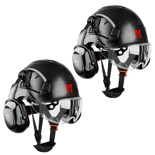 Mustbau Forsthelm EN397 mit Visier und Gehörschutz, verstellbar 53-63 cm