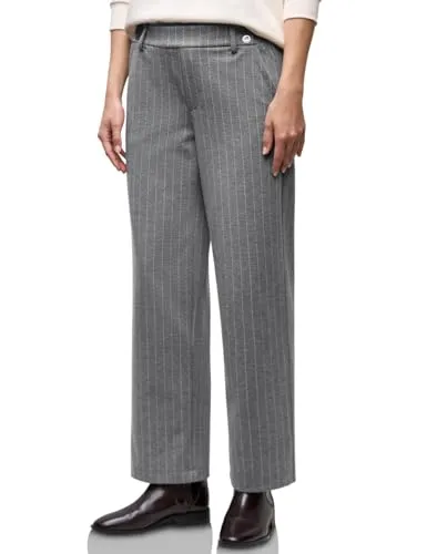 Street One Straight Leg Hose Dunkel Pelikan Grau Mel. 44