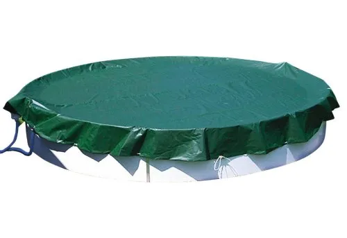 my POOL BWT Pool-Abdeckplane für Rundbecken - Poolplanen für Rundbecken Ø 400 cm, aus strapazierfähigem Polyethylen, schützt vor Schmutz und Wärmeverlust, inklusive Spanner und Spannschnur.