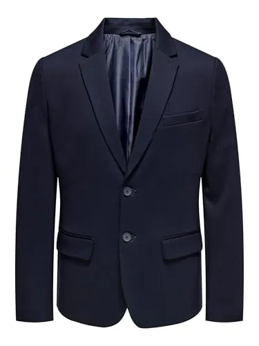 ONLY & SONS Sakko ONSMark blau M - Elegantes 1-tlg. Sakko in dunkelblau für Herren, aus hochwertiger Viskose und elastischem Material, ideal für Business- und Abendanlässe.