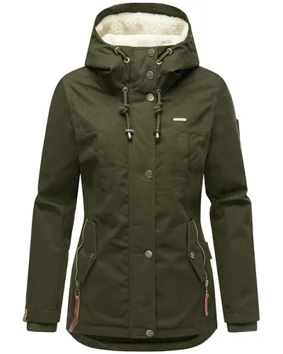 MARIKOO Damen Winterjacke Bikoo Olive Gr. S