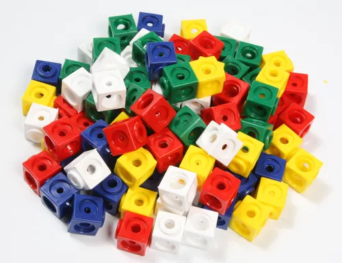 Steckwürfel 5- farbig 1,7cm 100