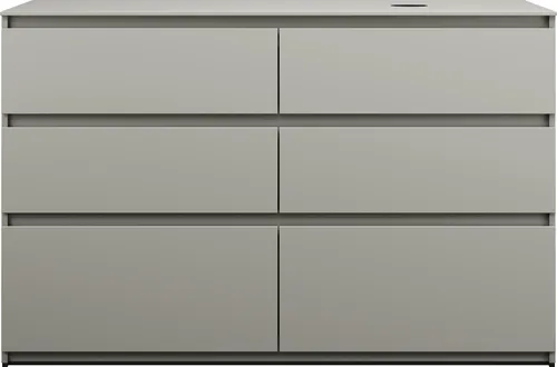 burgbad Lin20 Waschtischunterschrank inklusive Konsolenplatte, Beckenausschnitt rechts, 6 Auszüge, 1402x552x900mm, SGRB140RF5352
