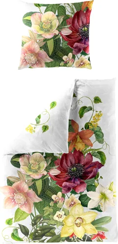 BIERBAUM Mako-Satin Bettwäsche 155x220cm bunt