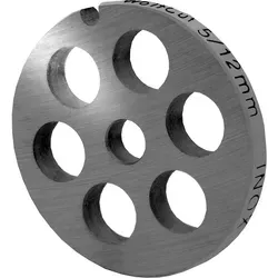 WOLFCUT Fleischwolfscheibe, Lochscheibe INOX-Stahl Größe 5 - 12,0 mm Bohrung kompatibel mit BOSCH MUM4, MUM5 / JUPITER 862 560 / ALEXANDERWERK 5 uvm.