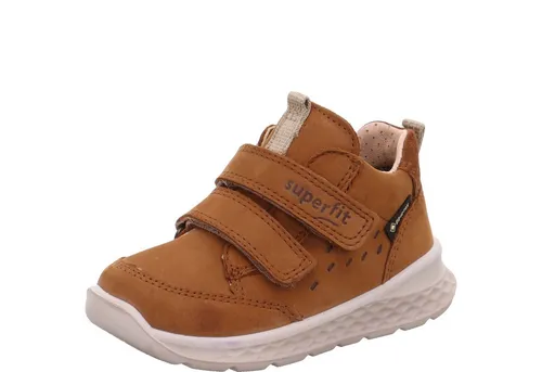 Superfit Jungen BREEZE Gore-Tex Sneaker, BRAUN/BEIGE 3000 - Mädchenmode: Wasserdichte und atmungsaktive GORE-TEX Membrane, ideal für aktive Kinder, mit herausnehmbarer Einlegesohle aus chromfreiem Leder.