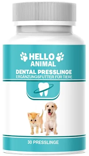 NEU: HelloAnimal DENTAL Presslinge für Hunde und Katzen – Zahnsteinentferner auch für Zwischenräume - Zahnreinigung und Zahnpflege –für Mundgeruch