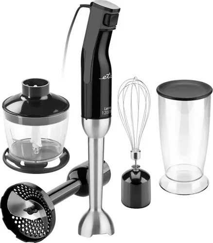 ETA Stabmixer Lento I 4 in 1 - 1200 W DC Motor, Turbo Stufe, vielseitig mit Schneebesen und Zerkleinerer für cremige Saucen und Smoothies