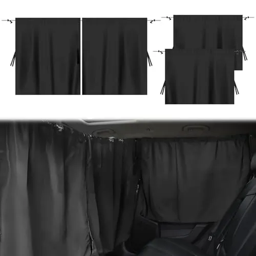 Stück Auto Trennvorhänge Sonnenschutz,140x80cm Auto Vorhang Seitenfenster | Abnehmbarer Auto Fenster Verdunkelung,Autos Sichtschutz Vorhänge,Autovorhänge für Camping Reisen Nickerchen Kinder Schlafen 3