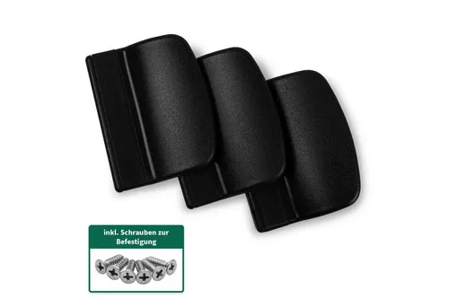 Silisto Türgriff Balkontürgriff Kunststoff schwarz 3 St. inkl. Schrauben