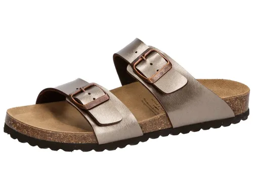 Lico Damen Bioline Mera Pantoletten, Bronze braun, 39 EU - Slides für Damen mit dämpfungsaktiver EVA-Laufsohle und verstellbarer Schnalle für optimalen Komfort und Anpassungsfähigkeit.