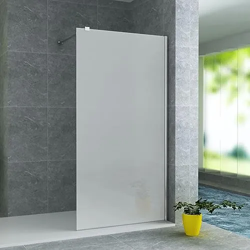 Duschabtrennung Walk-In Duschwand aus Milchglas 800x2000mm - Hochwertige Duschwand aus 8mm vollsatiniertem Sicherheitsglas mit Easy-Clean Nano-Beschichtung. Flexibel montierbar und ideal für moderne Badezimmer.