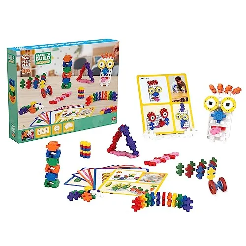 Plus-Plus 130 Kreativ Bausteine BIG Aktivitäten Set - Baukästen & Bausteine - Kreatives Spielset mit 130 Plus-Plus Bausteinen und vielseitigen Aktivitäten für Kinder von 2-6 Jahren, fördert Motorik und Kreativität.