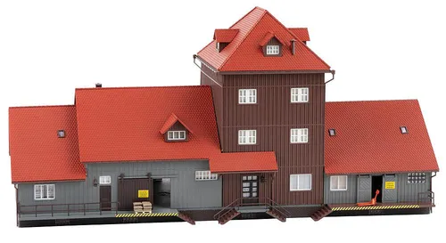 Modellbau Bausatz Lagerhaus Faller H0 191795 - Gebäude, Tunnel, Brücken – Detaillierter Bausatz für ein Lagerhaus im Maßstab 1:87, ideal für die Gestaltung von Modelllandschaften der Epoche IV.