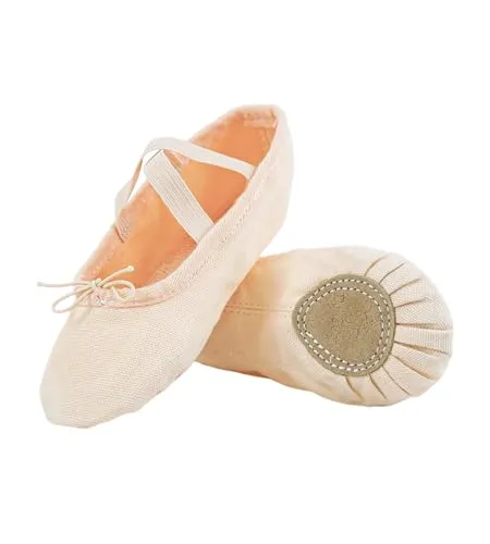 flexdans Ballettschuhe Mädchen und Damen Ballettschläppchen mit Geteilter Ledersohle für Kinder & Erwachsene (511-Rosa-41)