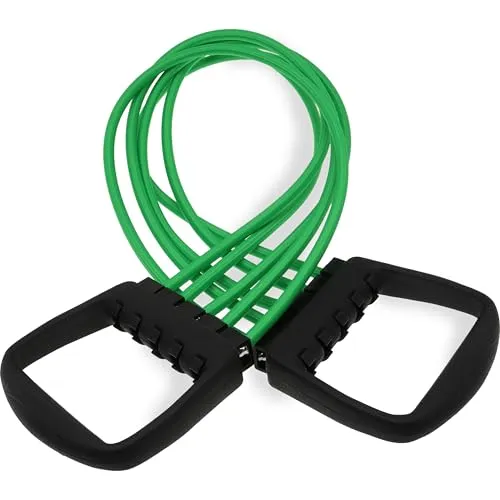 Deuser Expander Original mit Griffen, Grün 25-125 kg - Expander für Krafttraining und Fitness, aus hochwertigem Naturlatex, perfekt für ein effektives Workout Zuhause oder im Gym.