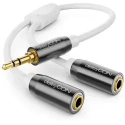 deleyCON deleyCON 0,2m Audio Klinken Y Splitter Kabel von deleyCON