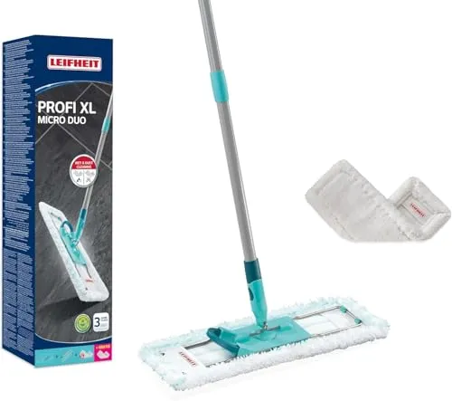 Leifheit Profi XL Wischmopp mit SUPERDUSTER XL – Hochwertiger Bodenwischer für alle Hartböden