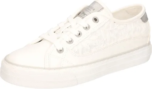 Mustang Sneaker 1272309 in Weiß, Größe 41 - Sneaker mit Baumwollanteil für optimalen Tragekomfort, ideal für lässige Outfits und den Alltag.