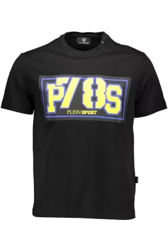 PLEIN SPORT T-SHIRT MANICHE CORTE UOMO NERO