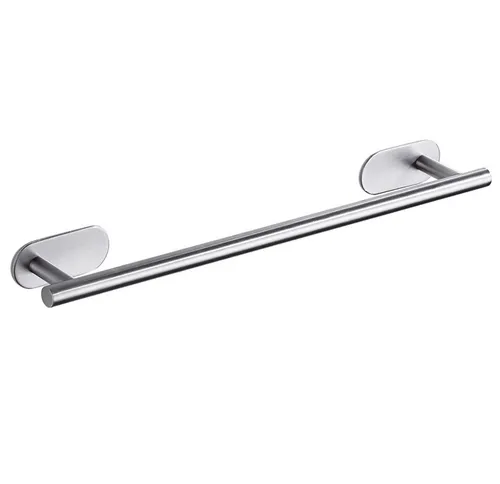 WENKO Turbo-Loc® Badetuchstange Mod. Orea Matt, 40 cm - Handtuchhalter mit Turbo-Loc® Klebesystem für einfache Montage ohne Bohren. Hochwertiger Edelstahl, rostfrei und mit mattem Finish für ein modernes Bad-Design.