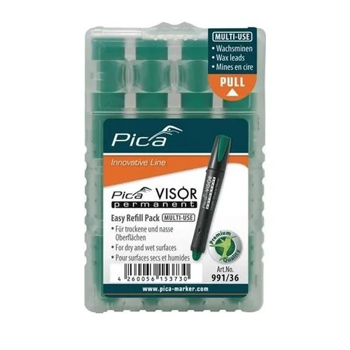 Pica Minenset Visor permanent 4x grün wasserfest 4 Minen/Set Pica-Marker