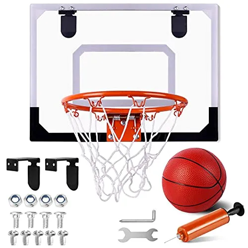 STAY GENT Mini Basketballkorb für Kinder und Erwachsene, Basketballkorb Indoor Mini Basketball Set für Tür Hängen Zimmer mit Ball und Luftpumpe, Sport Spiel Satz Geschenke für Jungen und Mädchen