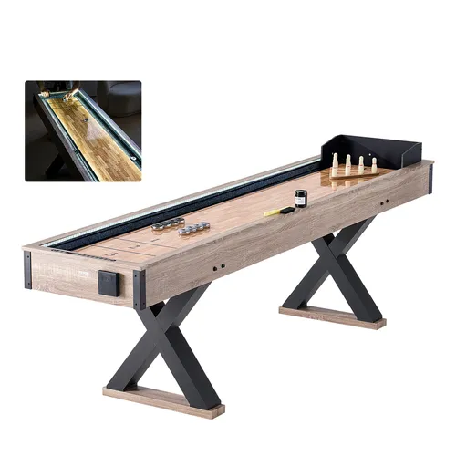 VEVOR Shuffleboard-Tisch 274 cm mit LED-Beleuchtung