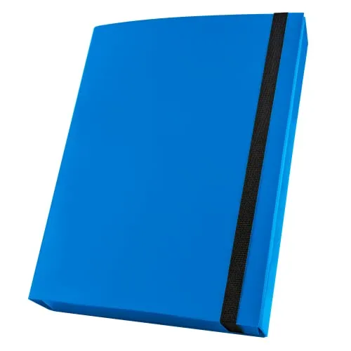 Netuno Sammelmappe A4 Pappe 50 mm blau Dokumentenmappe Klappordner Kartonmappe mit Gummizug Mappe PP 1 Stück