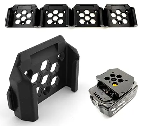 edaltec - Akku-Halter passend für Makita 18V 14,4V - Akkuträger Wand-Halterung Wand Halter LXT BL1815 BL1830 BL1840 BL1850 BL1860