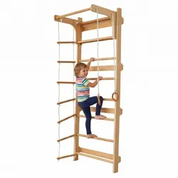Relaxdays Sprossenwand für Kinder - Stabil und Vielseitig - Die Relaxdays Sprossenwand für Kinder bringt Bewegung ins Kinderzimmer! Mit Klimmzugstange und Ringen fördert sie spielerisch Kraft und Koordination. Robuste Konstruktion aus Holz für sicheres Training. Ideal für die ganze Familie!