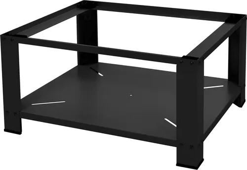 ML-DESIGN Waschmaschinenuntergestell - Praktisches Untergestell für Waschmaschinen und Trockner mit Ablage, stabil aus Stahl und in elegantem Schwarz, ideal zur optimalen Raumnutzung.