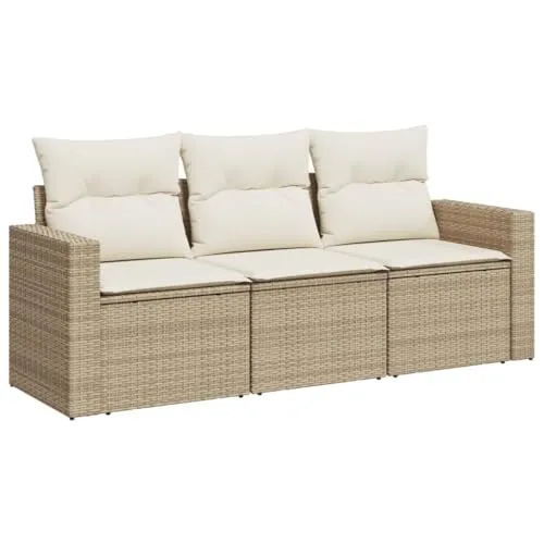 vidaXL Garten Sofa Garnitur 3-TLG. von vidaXL