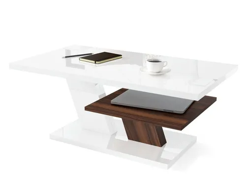 Mazzoni Cliff Couchtisch 110x60cm - Wohnzimmertisch mit praktischer Ablage - ideal für kleine Räume, robust und pflegeleicht, perfekt für Wohnzimmer oder Büro.