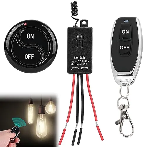 12V Funkschalter mit 2 Fernbedienungen – Universeller Lichtschalter