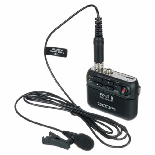 Zoom F2 Field Recorder - Bluetooth Lavalier-Mikrofon, 32 Bit Float Aufnahmen für perfekte Audio-Video-Synchronisation und vielseitige Anwendungen