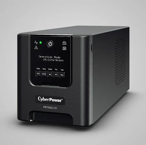 CyberPower PR750ELCDGR - Line Interactive USV - Zuverlässige USV mit 750 VA und 4 Ausgangsanschlüssen, ideal zum Schutz Ihrer Geräte vor Stromausfällen und Spannungsspitzen.