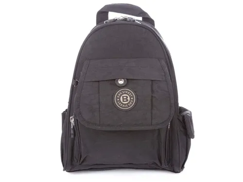 Bag Street Kompakter Rucksack für Damen und Herren – Schwarz