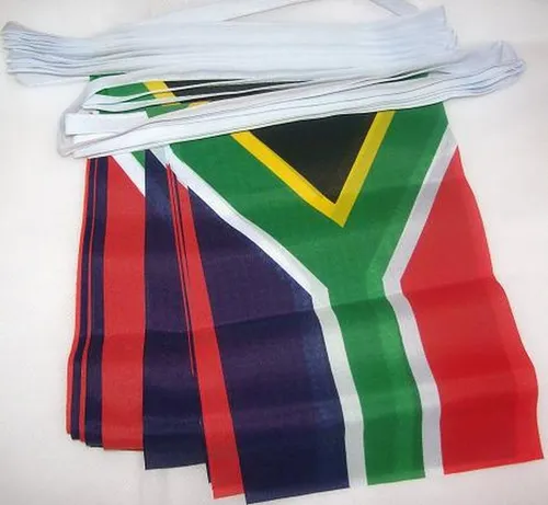 FAHNENKETTE SÜDAFRIKA 6 meter mit 20 flaggen 21x14cm von AZ FLAG