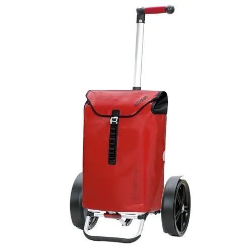 Andersen Tura Shopper Einkaufstrolley mit Ortlieb Tasche - Einkaufstrolleys mit 49L wasserdichter Tasche, leicht abnehmbar und ideal für Alltag und Ausflüge. Robust, handgefertigt in Deutschland, mit 3 Jahre Garantie.
