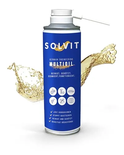 SOLVIT Multifunktionsöl 300ml I Lösungsmittel & Schmiermittel I Leistungsstarkes Multifunktionsöl für effektive Reinigung & Schmierung | Idealer Schutz für alle Oberflächen | Langanhaltender Schutz