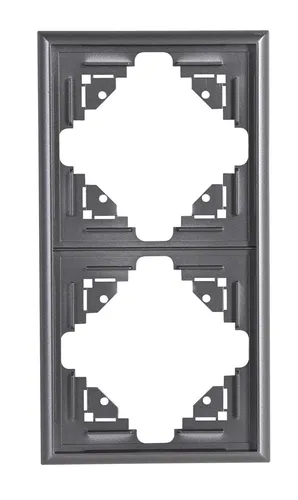 Kopp Abdeckrahmen Malta 2-Fach silber-anthrazit von Kopp