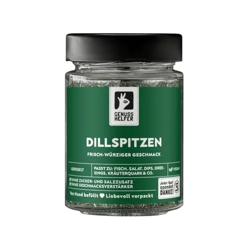 Bremer Gewürzhandel Dillspitzen, gerebelt, Dill Gewürz für Kartoffelsalat, Fisch und Gurkensalat, 27g im Glas